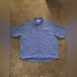 Tri Mountain. Blue Casual Button Down Shirt. Size 3XL
